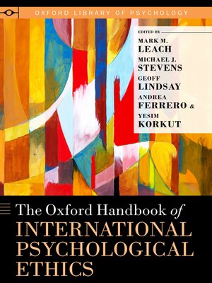 cover image of The Oxford Handbook of International Psychological Ethics